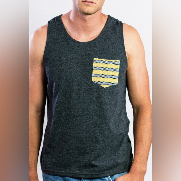 Beautiful Giant Men’s Patterned-Pocket Tank - Picture 4 of 7